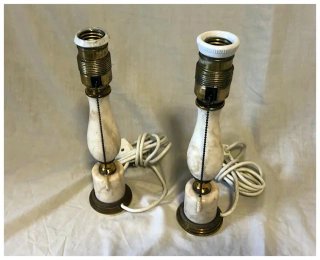 Lampade Vintage Marmo e Ottone (2 pz)