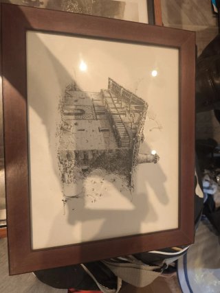 Cuadros antiguos de papel y madera
