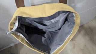 Bolso de tela amarillo hombro