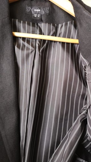 Americana, blazer, H&M Lino Algodón Negra