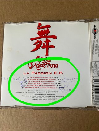 CD Single Gigi D'Agostino La Passion E.P.