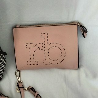 Borsa e pochette fantasia pied-de-poule
