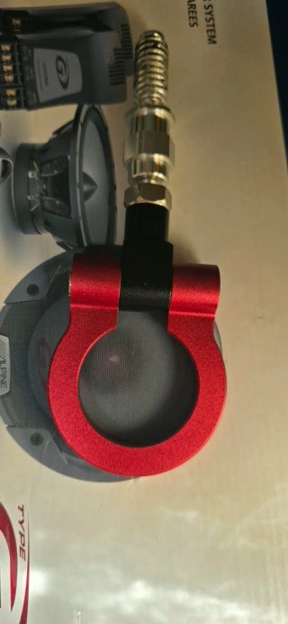 Gancho de remolque coche rojo
