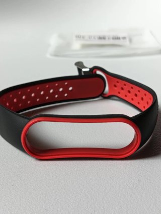 Correa Xiaomi Mi Band 5/4/3/6 Negra/Roja Nuevo