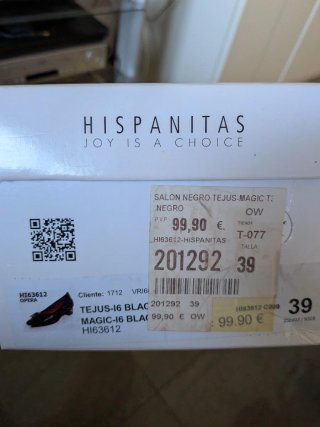 Zapatos Hispanitas Negros Mujer Talla 39
