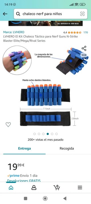 Lote 2 chalecos Nerf y accesorios