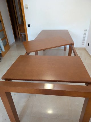 Mesa comedor madera cerezo extensible