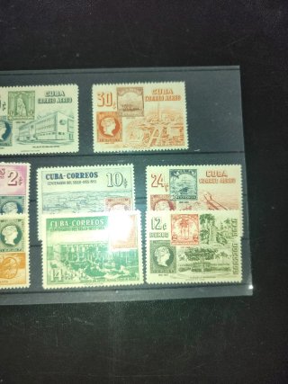 Sellos Cuba Centenario del Sello 1955