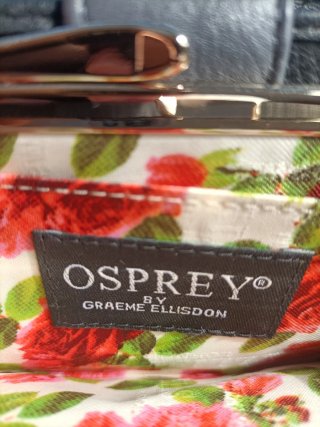 🇬🇧 Osprey London Cartera Matinee Piel Negra/Gris