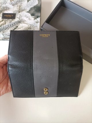 🇬🇧 Osprey London Cartera Matinee Piel Negra/Gris