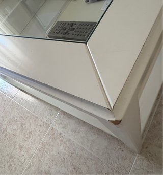 Mesa de centro Ikea madera y cristal