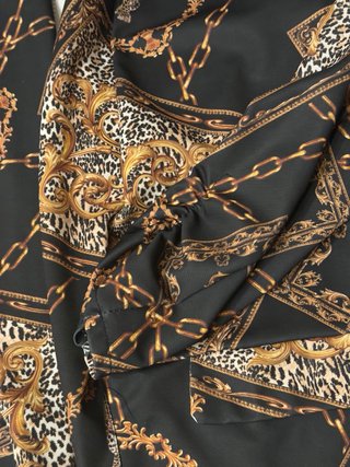 Giacca sportiva donna fantasia oro nero