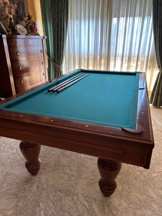 Mesa de billar mixta de madera maciza