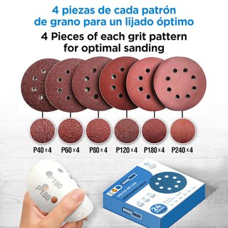 Discos de lijado granos variados versátil