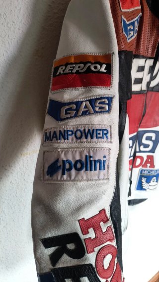 Chaqueta de piel para moto Repsol Honda HRC