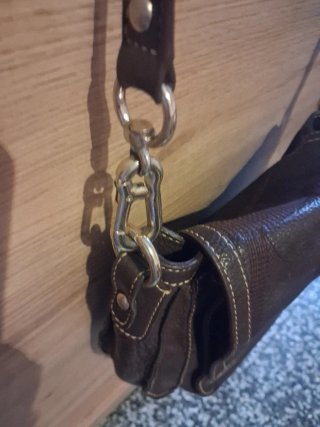 Bolso Purificación García Marrón Piel Serpiente
