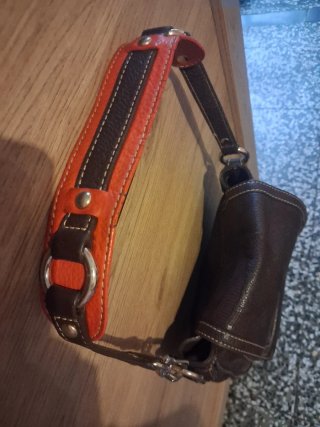 Bolso Purificación García Marrón Piel Serpiente