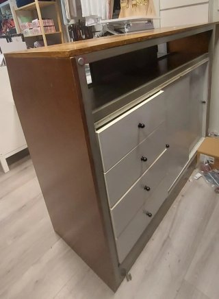 Mostrador estructura de hierro para negocio