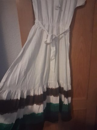 Vestido Women'secret blanco con cinturón