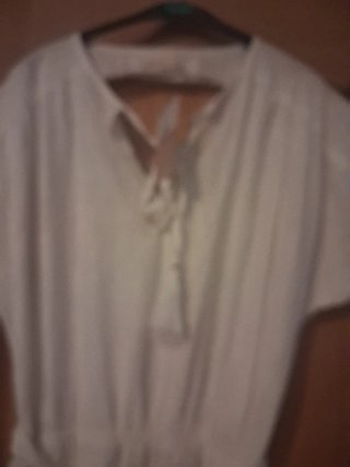 Vestido Women'secret blanco con cinturón