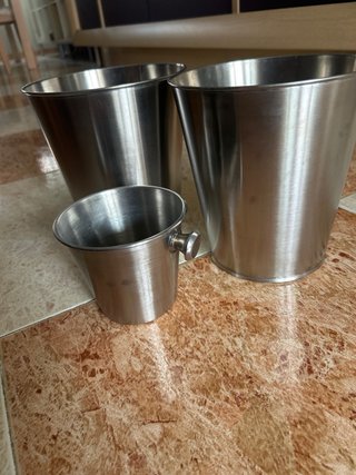 3 Cubiteras Acero Inoxidable