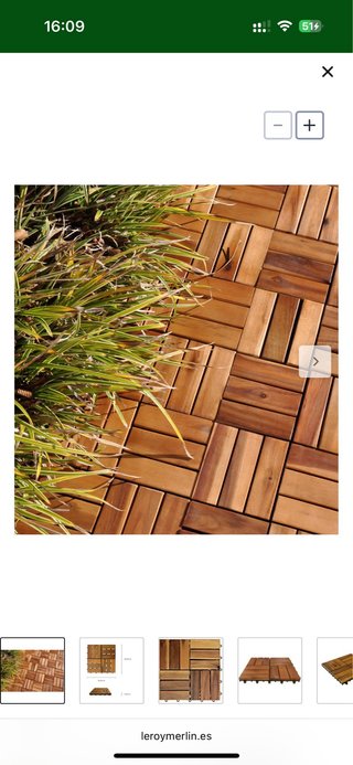 Baldosas de madera Acacia 30x30cm