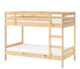 Litera Ikea madera con colchones