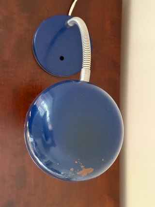 Lámpara de mesa vintage estilo Bauhaus azul