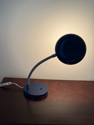 Lámpara de mesa vintage estilo Bauhaus azul