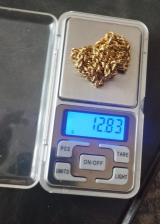Cadena de oro 18 kilates estilo salomon 12,83 gram