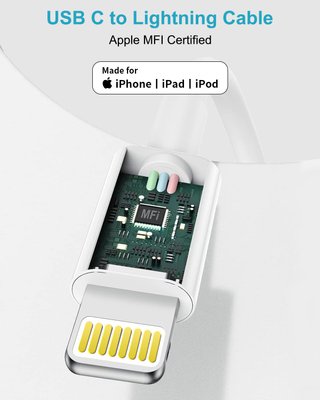 Cavo iPhone carica rapida certificato MFi 2Pack