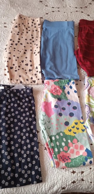 Lote 7 leggings niña 7-8 años