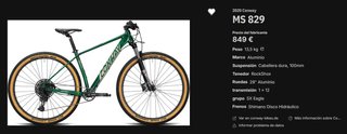 Conway MS 829 29” Talla L 12v RockShox SRAM SX