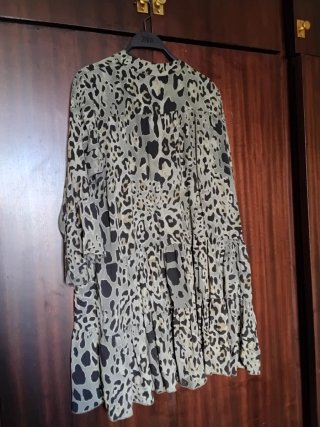 Vestido animal print verde talla única