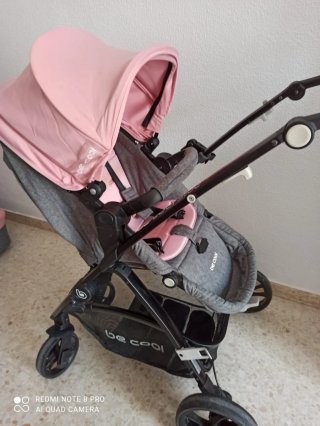 Carro de bebé Be Cool rosa y gris