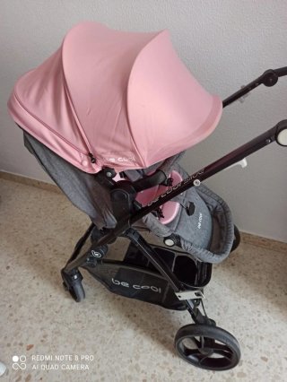 Carro de bebé Be Cool rosa y gris