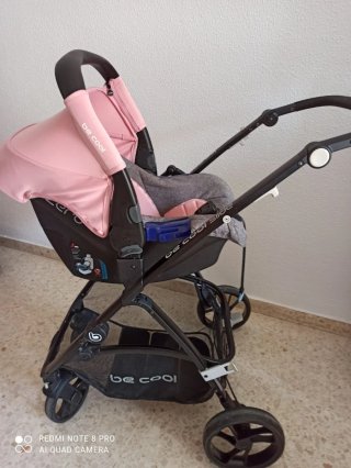 Carro de bebé Be Cool rosa y gris