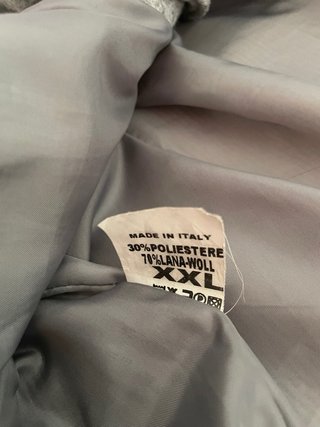Abrigo paño gris T.XXL con capucha