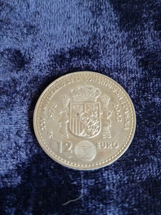 2 Monedas 12 Euros Plata Tratado de Roma y Constit