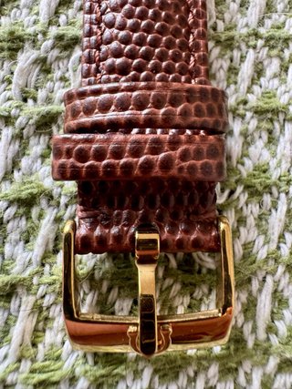 Correa de reloj Omega Marrón Piel Texturizada