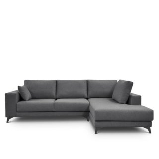 Sofá modular gris de tela