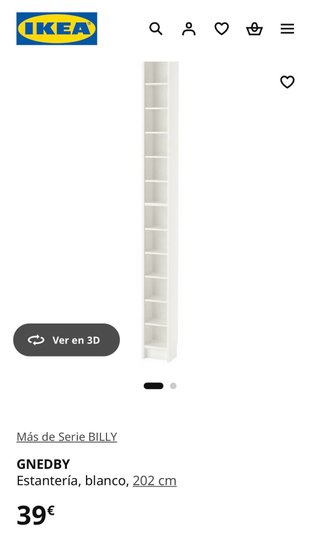 5 Estanterías IKEA GNEDBY Blancas