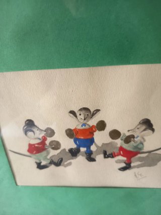 2 Quadri Acquerelli Personaggi