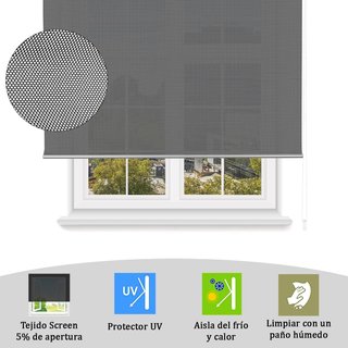 Tenda a rullo screen beige isolante per privacy