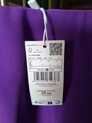 Traje chaqueta y pantalón morado Mango