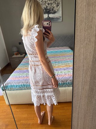 Vestito Michael Kors Bianco Pizzo Taglia XS