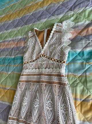 Vestito Michael Kors Bianco Pizzo Taglia XS