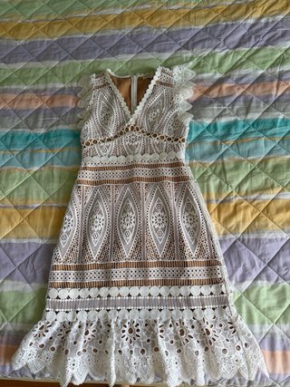 Vestito Michael Kors Bianco Pizzo Taglia XS