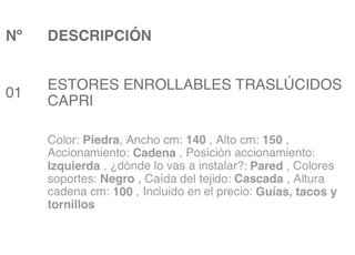 Estor enrollable Cortinadecor 140x150 a estrenar