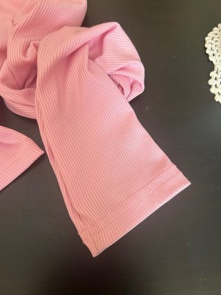 Top rosa con corazón talla M
